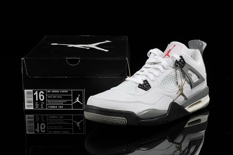 Air Jordan Retro 4,5 Nouveau Chaussures Hommes Blanc (1)